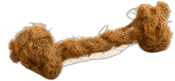 Natural coconut coir chew toy for dogs